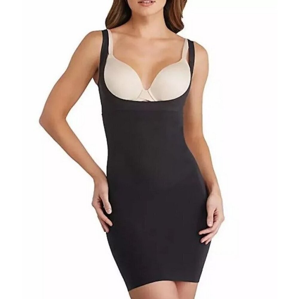 Assets by Sara Blakely Spot-On Slimmers Open Bust Torsette Shaper Slip Medium